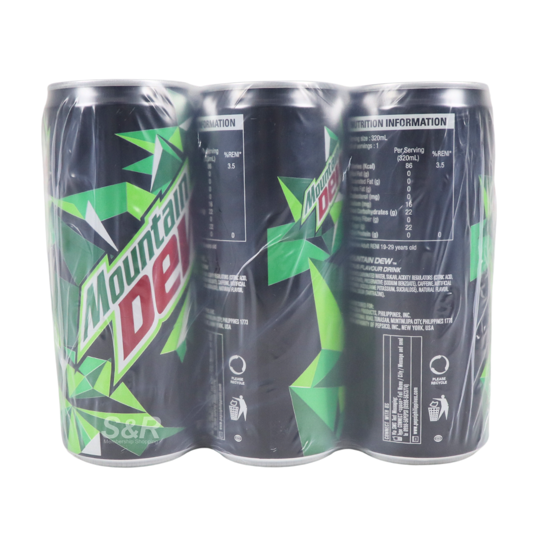 Mountain Dew 320mL x 6 cans